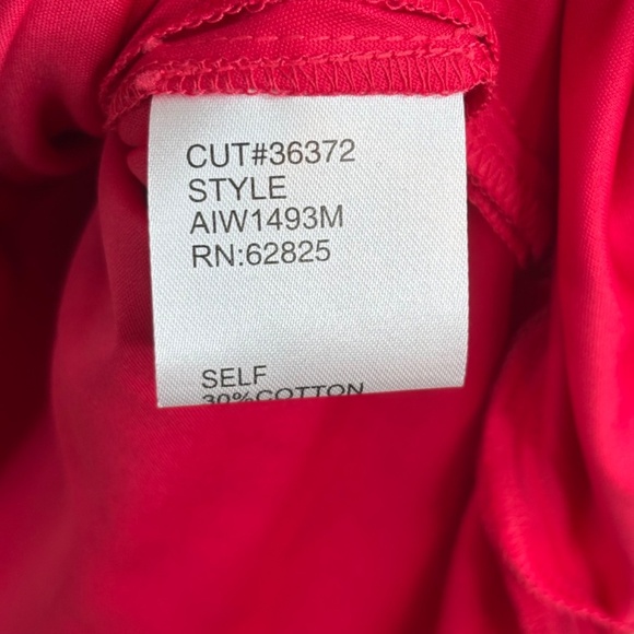 TADASHI SHOJI Red Lace Dress 6 Illusion Neck Sequin Bow Holiday Christmas Formal - Picture 11 of 16